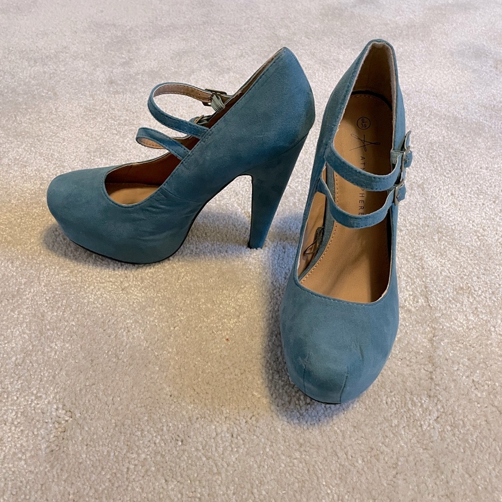 Teal platform heels size 39